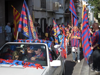 La Riera Gavarra, el 28/5/2011 més blaugrana que mai.